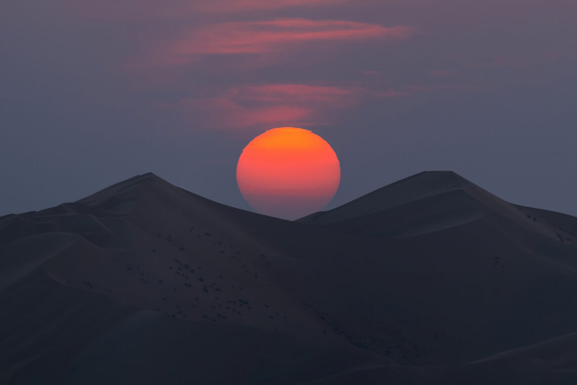 Oman Fotoreise - Sonnenuntergang über der Rub al-Khali